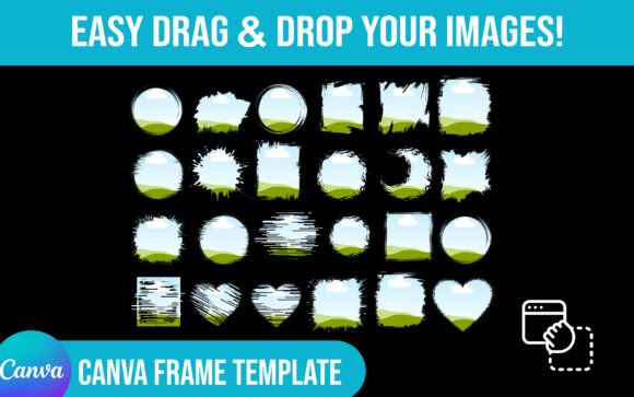 24 Brushstroke Canva Frame Template: Elevate Your Visuals