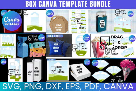 Box Canva Editable Template Bundle: Create Custom Packaging Fast