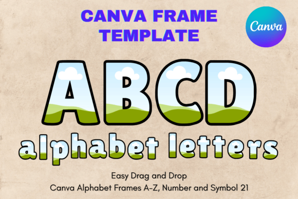Canva Letters Frame Alphabet Template_21: Design Your Own Sublimation