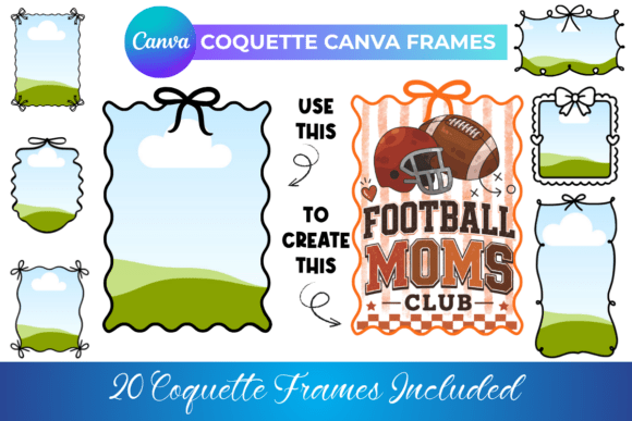 Coquette Doodle Border Canva Frames: Your Hand-Drawn Style Shortcut