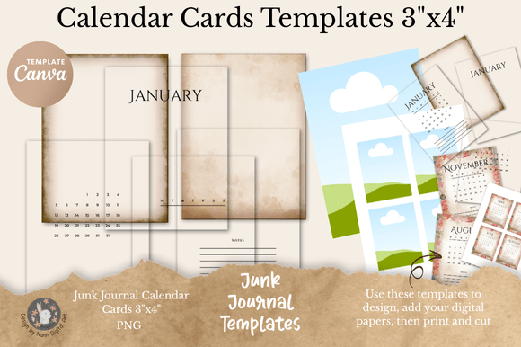 Designing Vintage Ephemera: A Calendar Card Junk Journal Template Guide