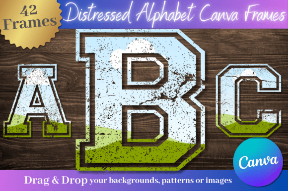 Distressed Varsity Letters Canva Frames: A Creative Game-Changer