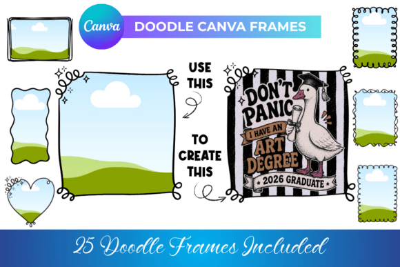 Doodle Border Canva Frames: The Hand-Drawn Touch Your Designs Need