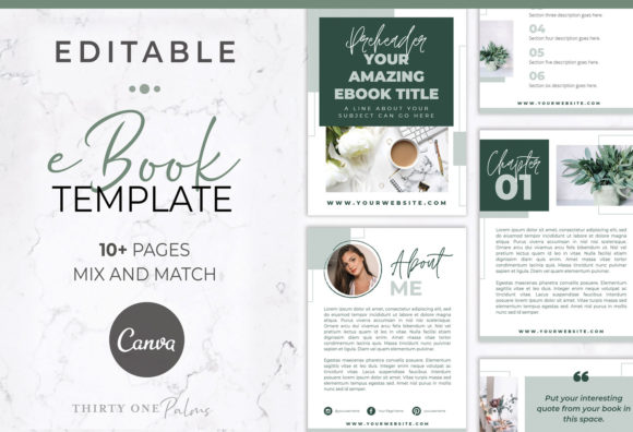 EBook Template for Canva | Eucalyptus: Your Professional Shortcut