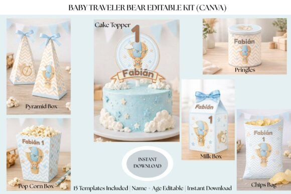 Editable Bear Party Kit: Your Canva Birthday Blueprint