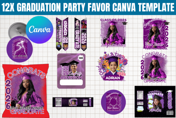 Effortless Celebration: The 12X Graduation Party Favor Template