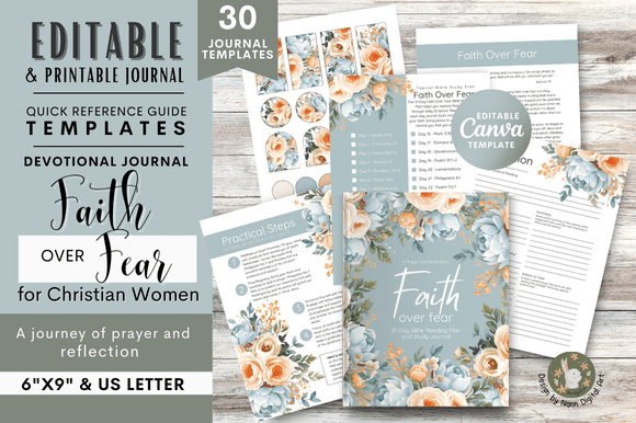 Faith over Fear 31 Day Bible Journal: A Guide for Designers & Creators