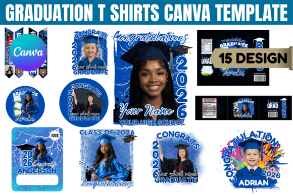 Graduation T-Shirts Canva Template: Your Design Toolkit