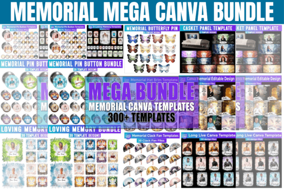 Honoring Memories: The Memorial Mega Bundle Canva Template