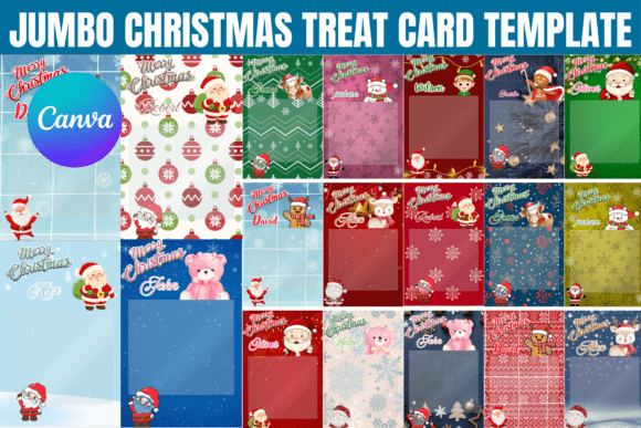 Jumbo Christmas Treat Card Templates: Festive Holiday Gifting