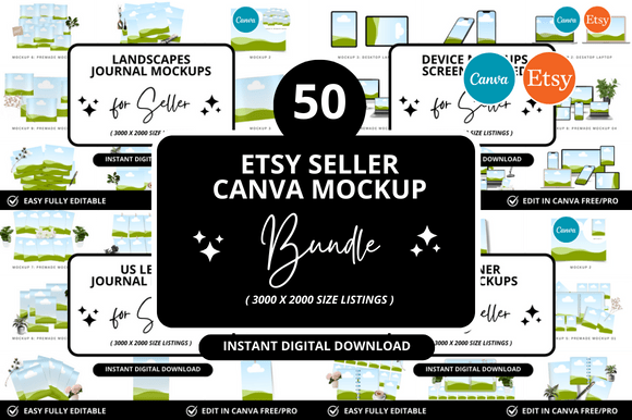 Master Your Etsy Shop Visuals with This Canva Mockup Bundle