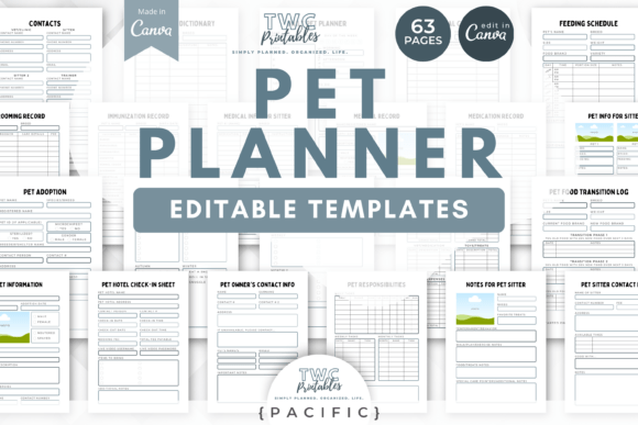 Pet Planner Canva Templates | PACIFIC