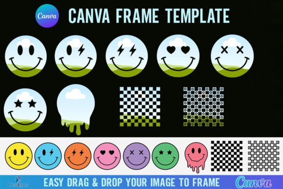Smiley Face Smile Canva Frame Template: Joyful Design Made Easy