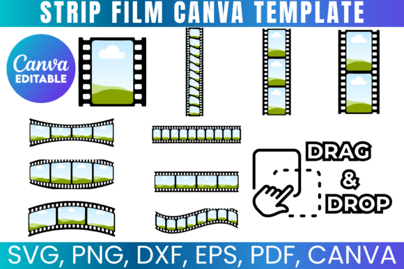 Strip Film Canva Frames Template: Bring Vintage Charm to Your Photos