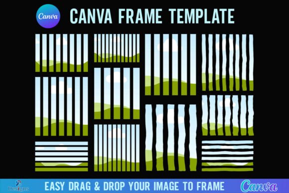 Striped Canva Frame Wavy Stripes Canva: A Modern Design Asset