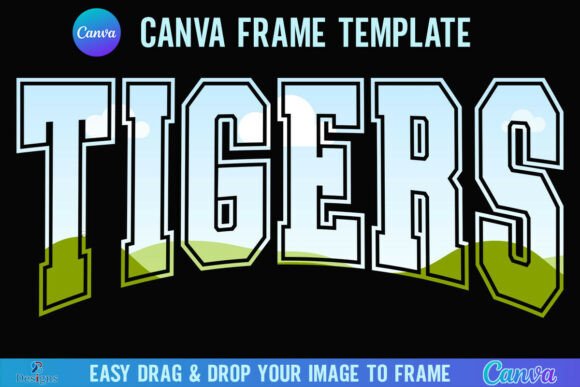 Unleashing the Tigers Canva Frame Varsity School Mascot for Bold Branding