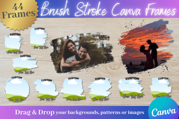 Unlock Creativity with 9pc Editable Bootleg Canva Frames