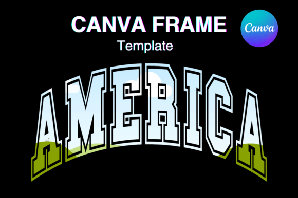USA America Patriotic Canva Frame Photo