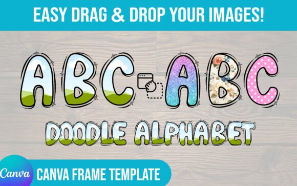 Valentine Canva Frame Doodle Alphabet: Your Creative Toolkit